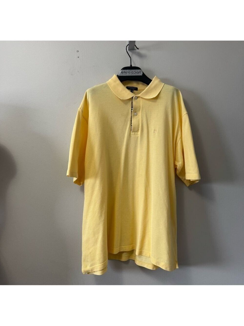Burberry Light Yellow Polo Shirt XXL
